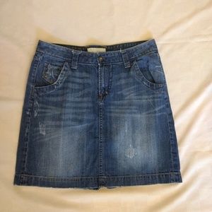 Denim skirt by Maurice's.  20" long